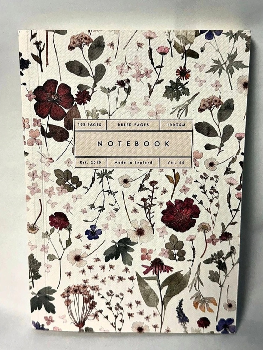 KATIE LEAMON Floral Blanc Notebook NWOT